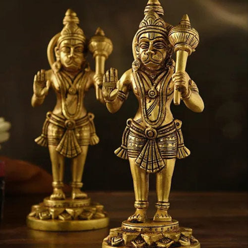 Brass Hanuman Murti For Home Temple 5 Inches
