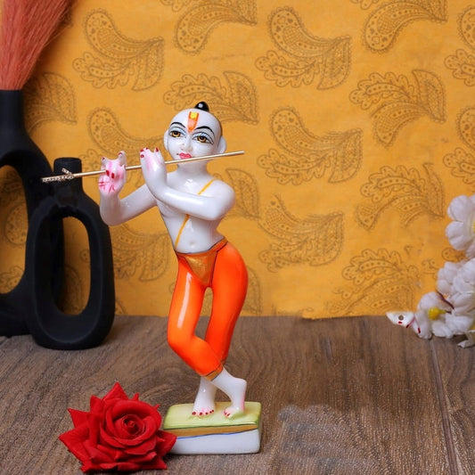 Iskon Krishna Orange Miurti 8.5 Inches