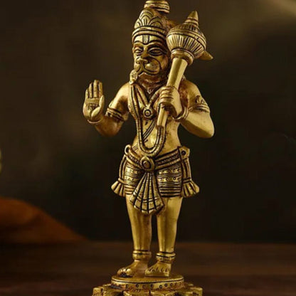Brass Hanuman Murti For Home Temple 5 Inches