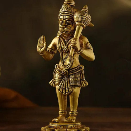 Brass Hanuman Murti For Home Temple 5 Inches