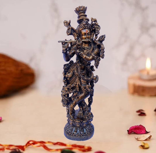 Entique Krishna Statue For Home Temple 12 Inches