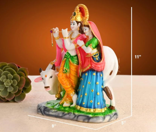 Cow Radha Krishan Murti 12 Inch