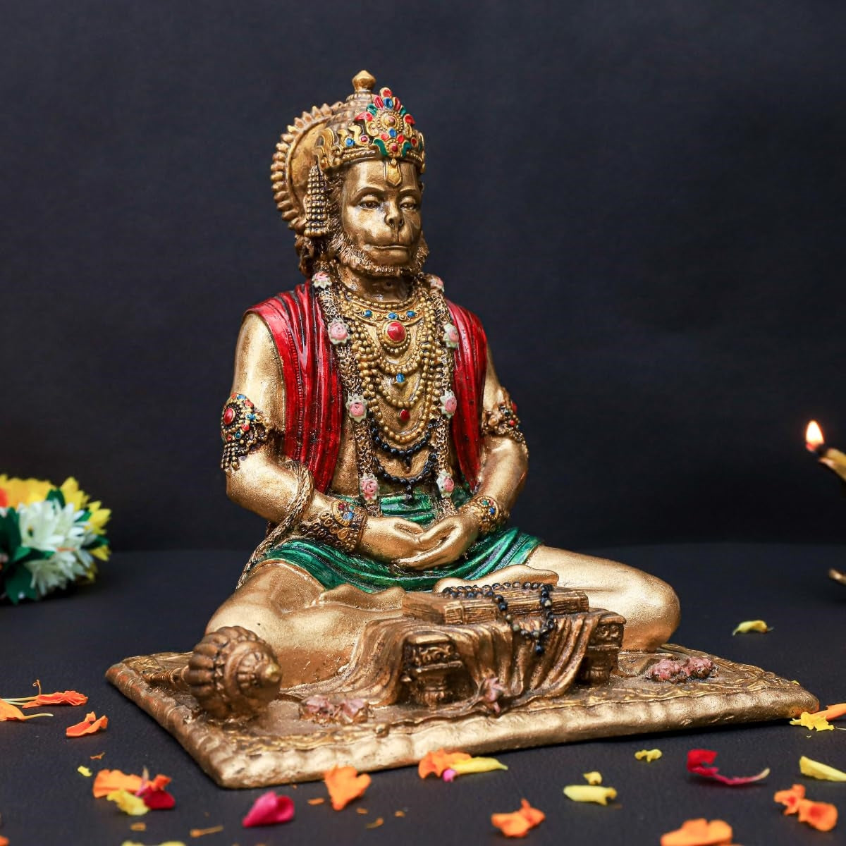 Entique Meditation Hanuman Statue