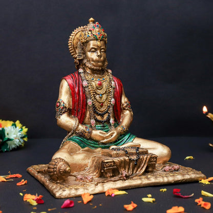 Entique Meditation Hanuman Statue