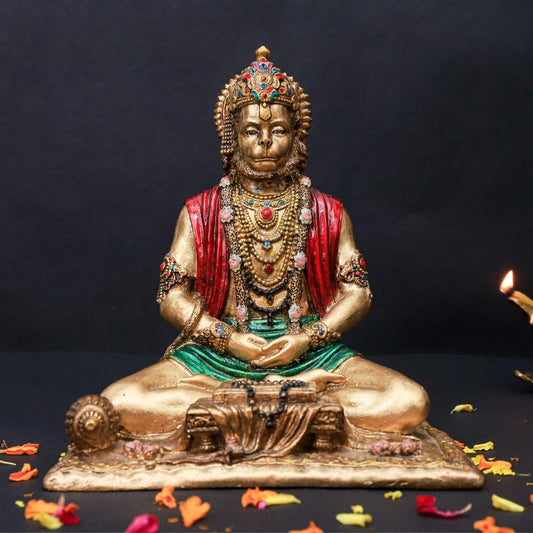 Entique Meditation Hanuman Statue