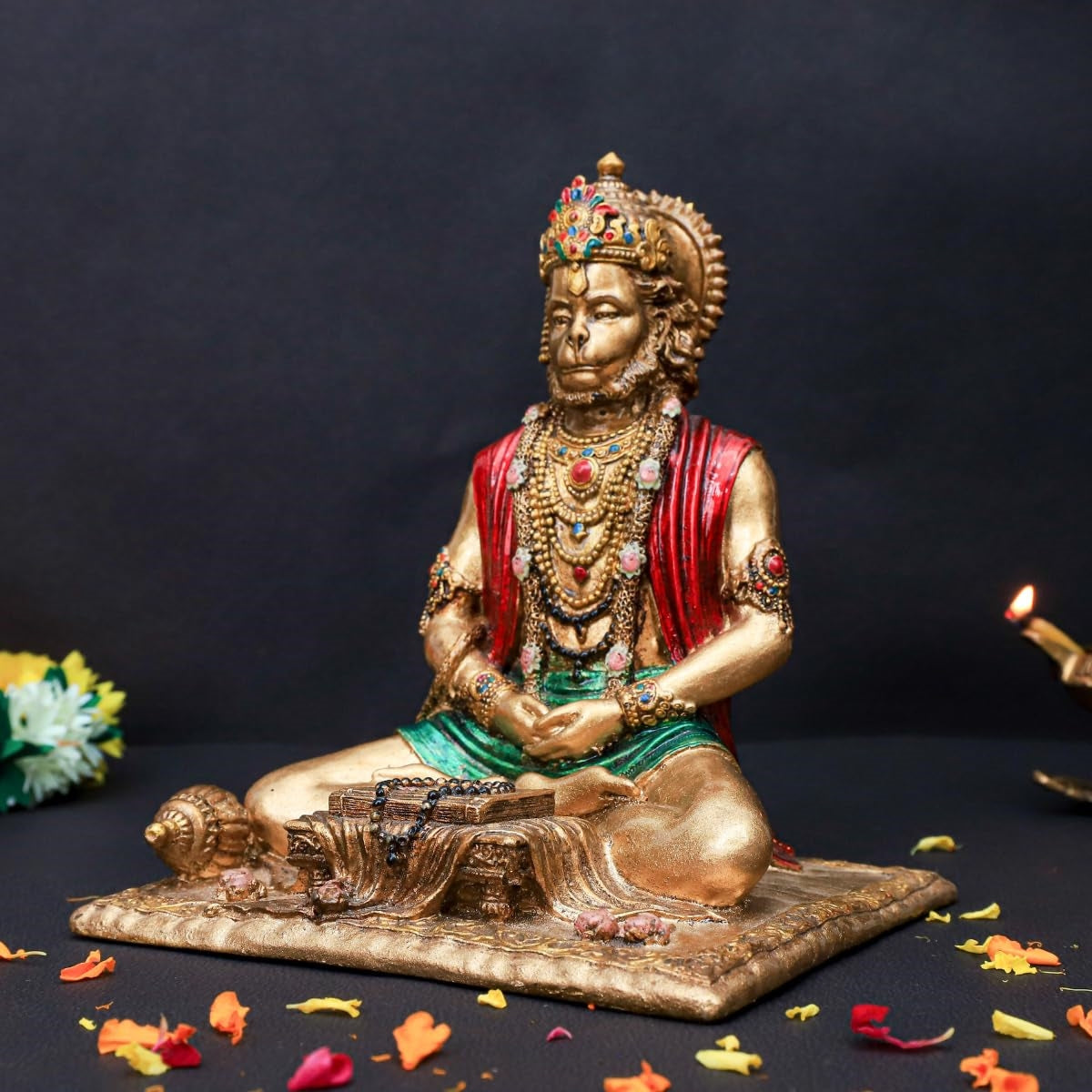 Entique Meditation Hanuman Statue