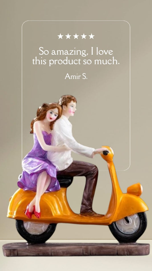 Scooter Couple Statue